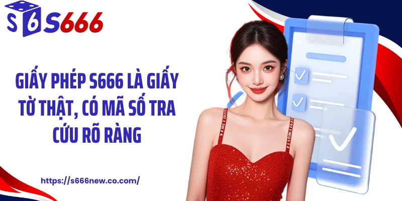 Giấy phép S666 là giấy tờ thật, có mã số tra cứu rõ ràng